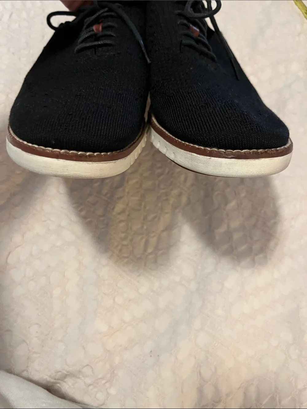 Cole Haan Zero Grand Remastered Black Knit Derby Oxford Brown Leather Accent 9